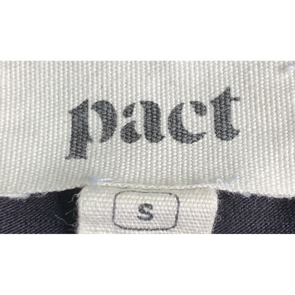 Pact Jumpsuit Womens Size Small Drawstring Waist Short Sleeve Casual Black - Picture 7 of 11